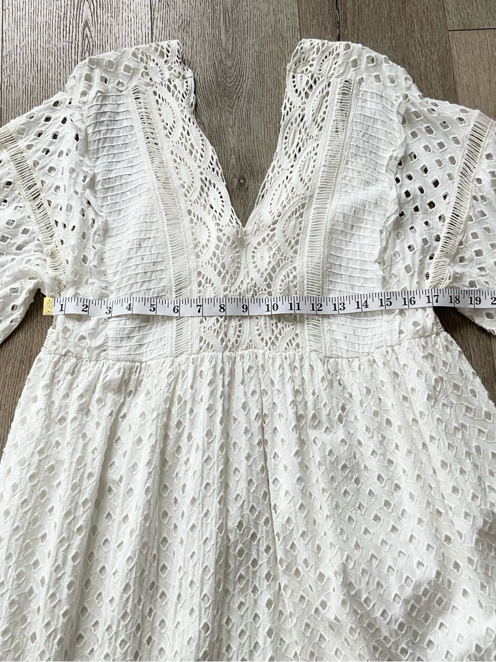 Anthropologie Forever That Girl White Lace Midi Dress Size Medium - Picture 14 of 15